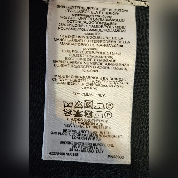 Brooks Brothers Red Fleece Navy Cotton Field Jacket/Coat Women's Size 6 - Picture 4 of 5